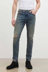 Cut Label Men's Vintage Distressed Slim Fit Jeans