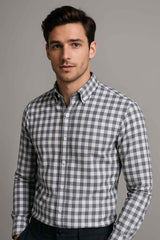 Eternity Men's Slim Fit Shepherd Check Casual Shirt