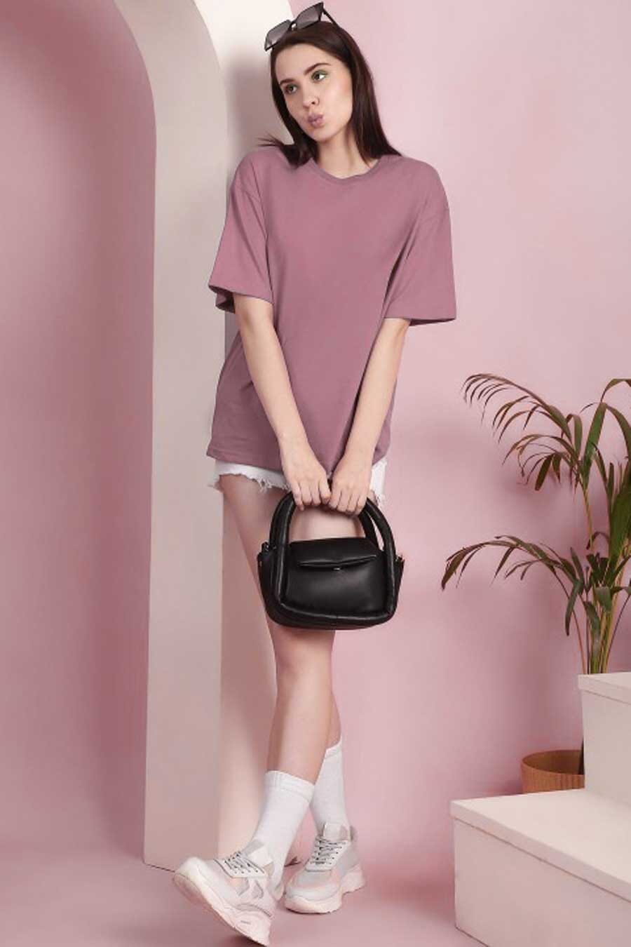 Women's Oversized Crew Neck Minor Fault Tee Shirt