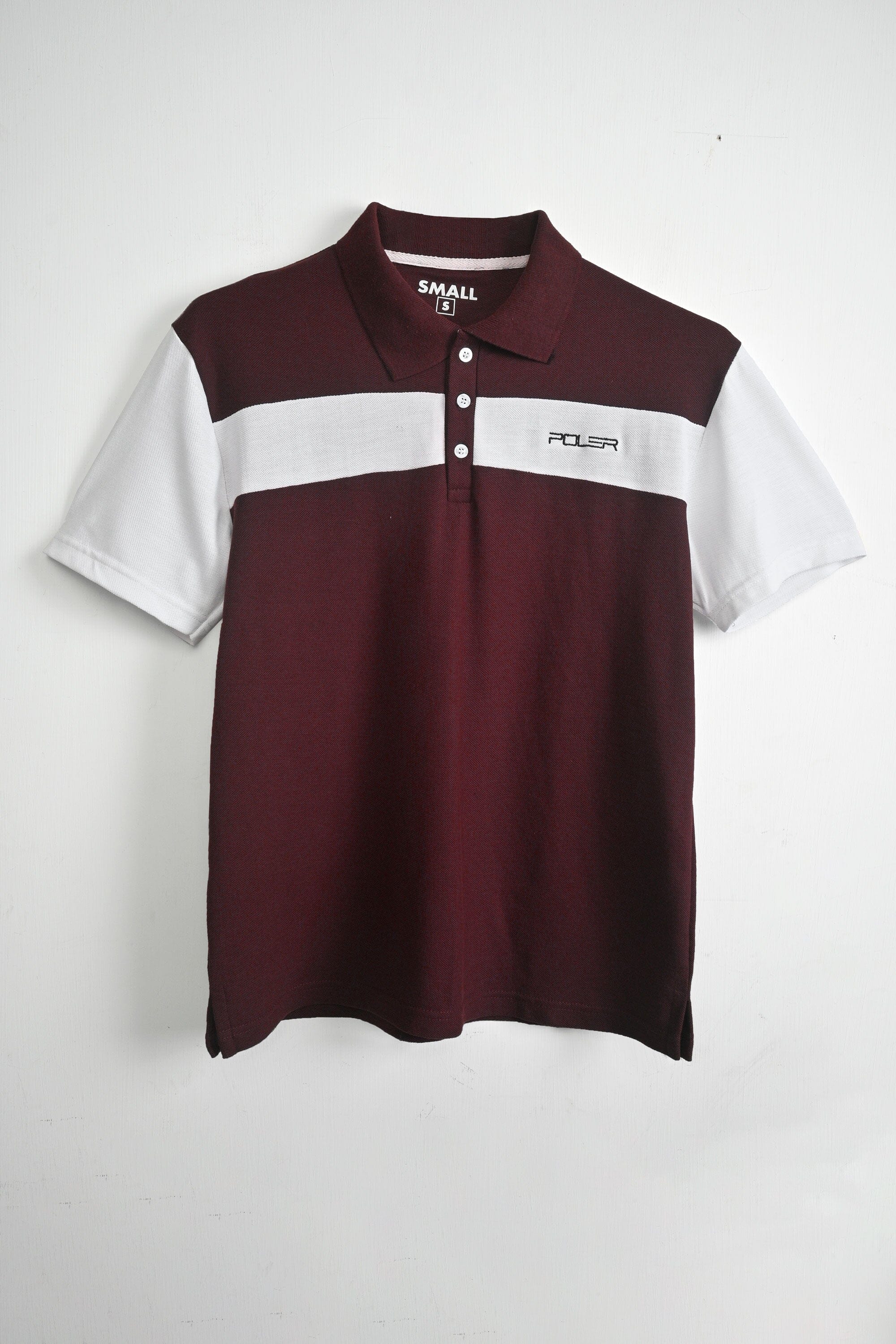 Poler Men's Graz Contrast Panel Short Sleeve Minor Fault Polo Shirt Men's Polo Shirt IBT 