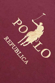 Polo Republica Men's Logo Embroidered Crew Neck Tee Shirt