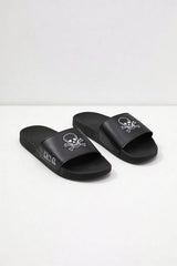 Black Camel Men's Skull Printed Premium Slides