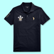 Polo Republica Men's Pony Three Feathers & 5 Embroidered Short Sleeve Polo Shirt Men's Polo Shirt Polo Republica 