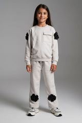 Girl's Rosette Fleece Twin Set