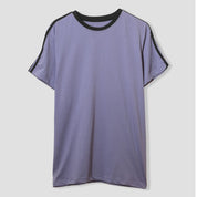 Polo Republica Men's Shoulder Stripes Crew Neck Tee Shirt Men's Tee Shirt Polo Republica Stone Grey S 