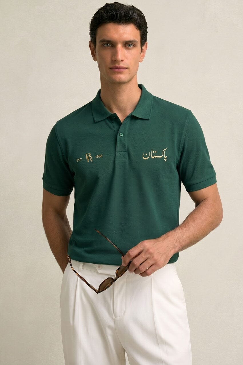 Polo Republica Men's Pakistan Football Culture Polo Shirt