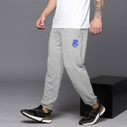 MAX 21 Men's Tiger Embroidered Fleece Joggers Pants Men's Trousers SZK Grey S 