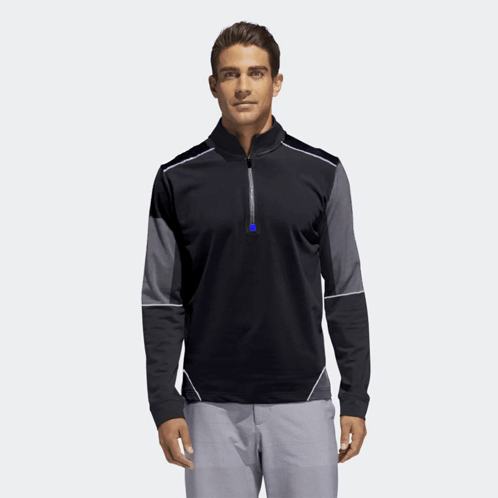Men's Classic 1/4 Zipper Fleece Minor Fault Sweat Shirt Men's Sweat Shirt Image 