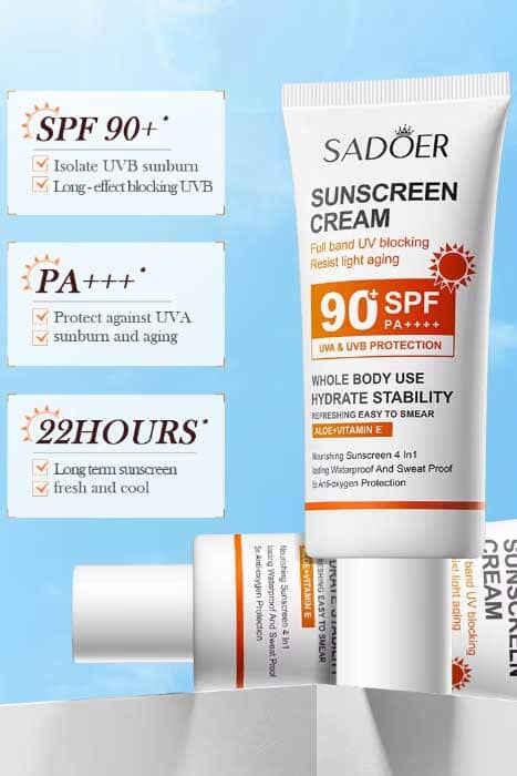 Sadoer 90+SPF Sunscreen Cream - 50g