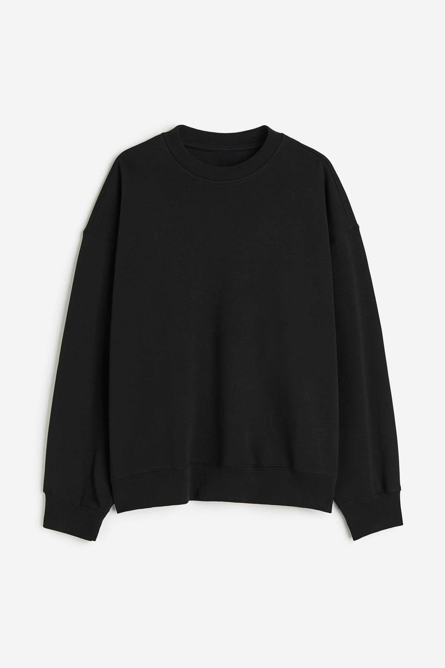 Men's Solid Design Crew Neck Minor Fault Sweat Shirt Men's Sweat Shirt image 