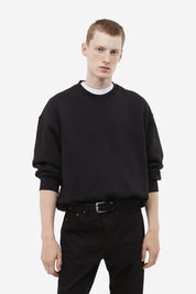 Men's Solid Design Crew Neck Minor Fault Sweat Shirt Men's Sweat Shirt image 