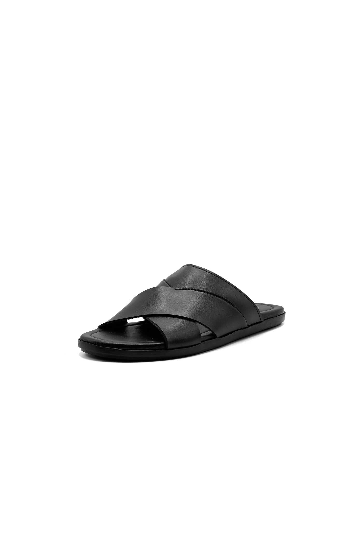 Black Camel Men's Coventry Criss-Cross Slides