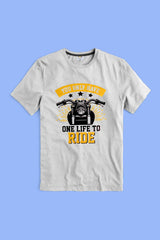 Richman Men's One Life To Ride Printed Short Sleeve Tee Shirt