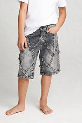 TI Boy's Frayed Denim Shorts