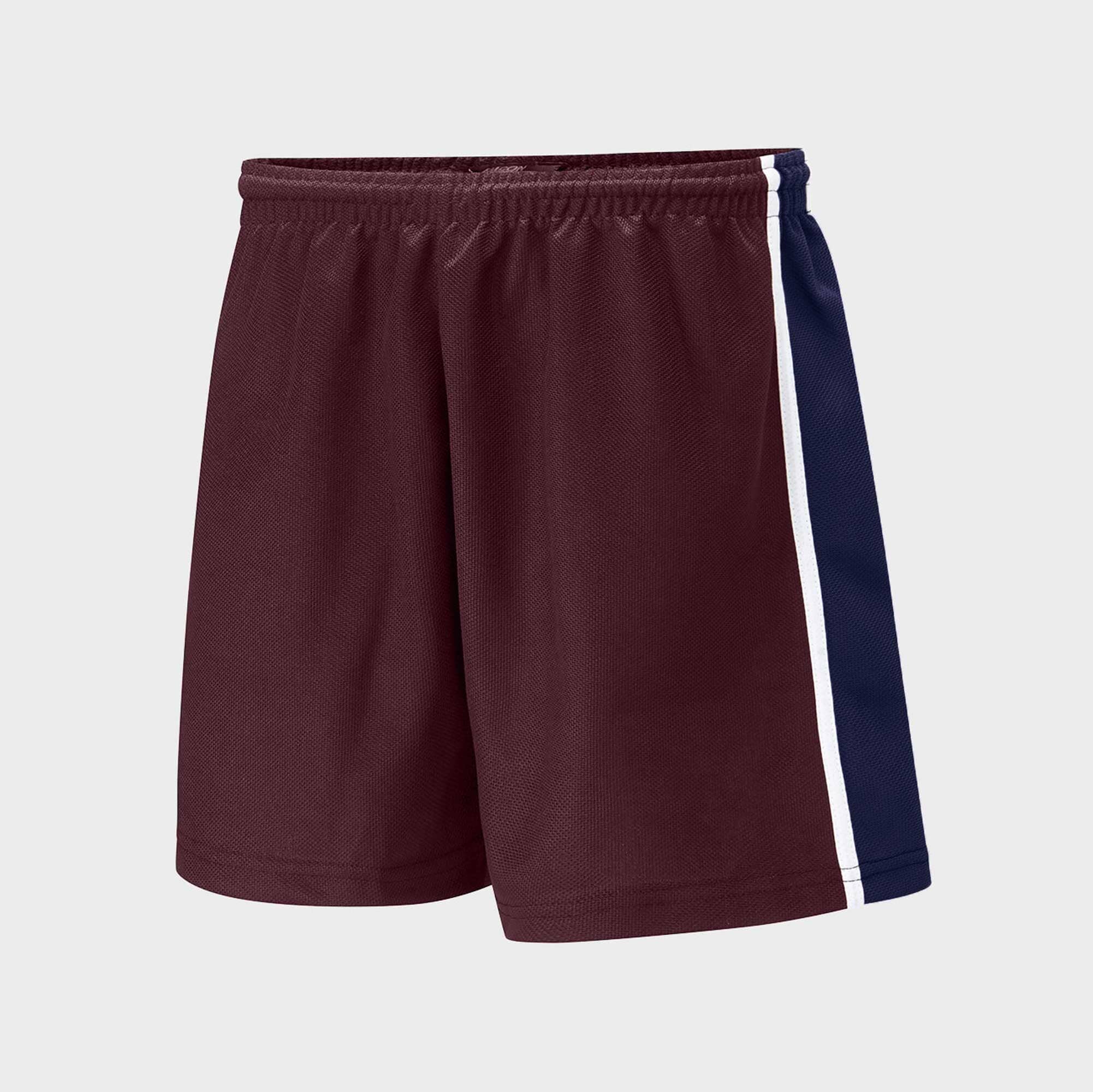 Falcon Men's Contrast panel Minor Fault Shorts Minor Fault HAS Apparel Maroon & Navy 2XS 