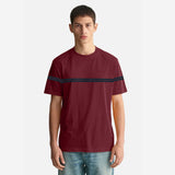 Men's Classic Double Striped Design Tee Shirt
