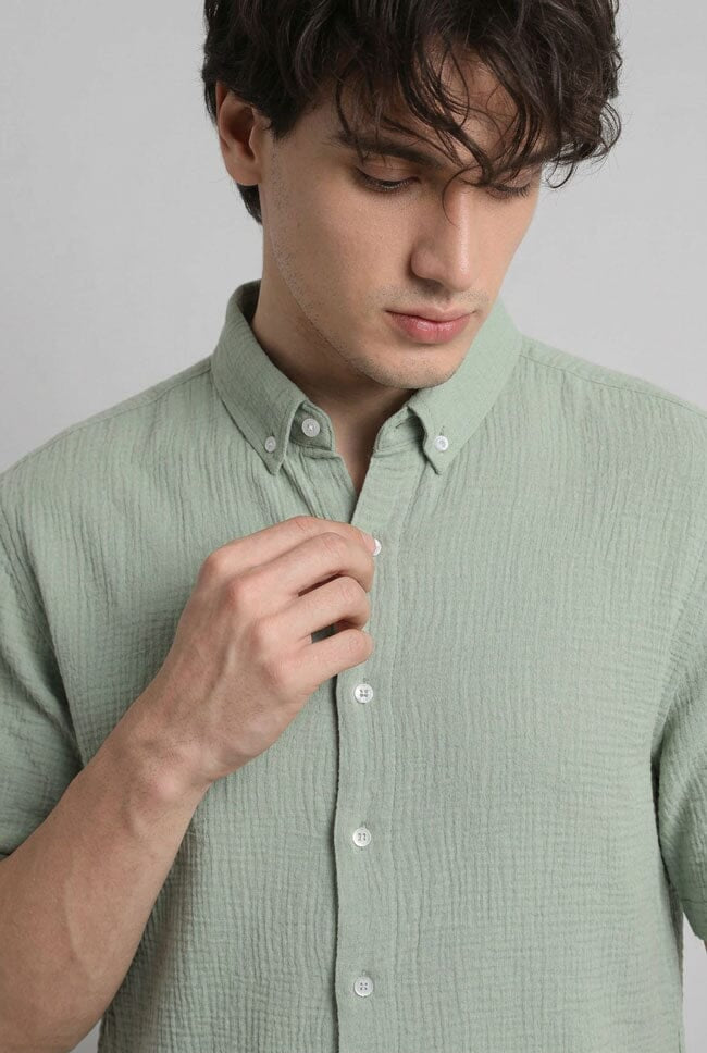 Polo Republica Men's Gauze Casual Shirt