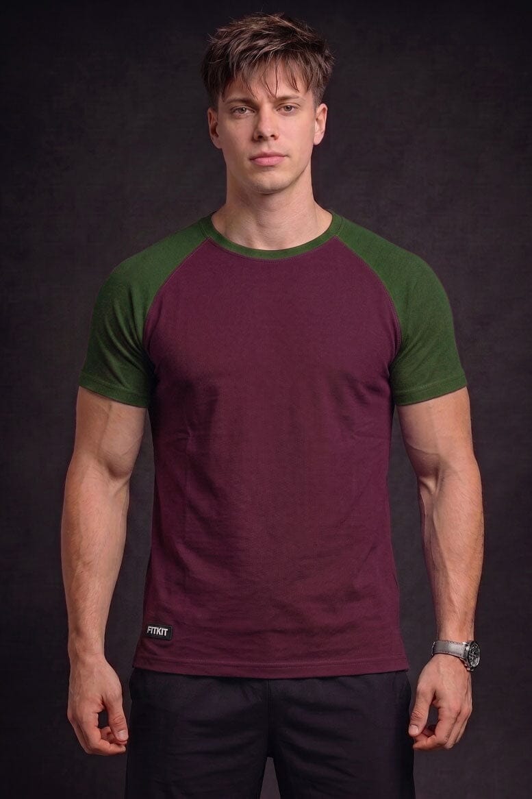 Burgundy & Bottle Green
