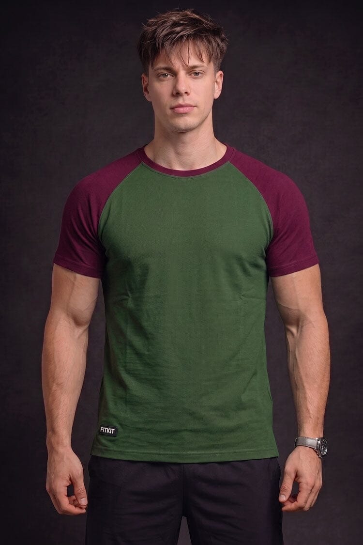 Bottle Green & Burgundy