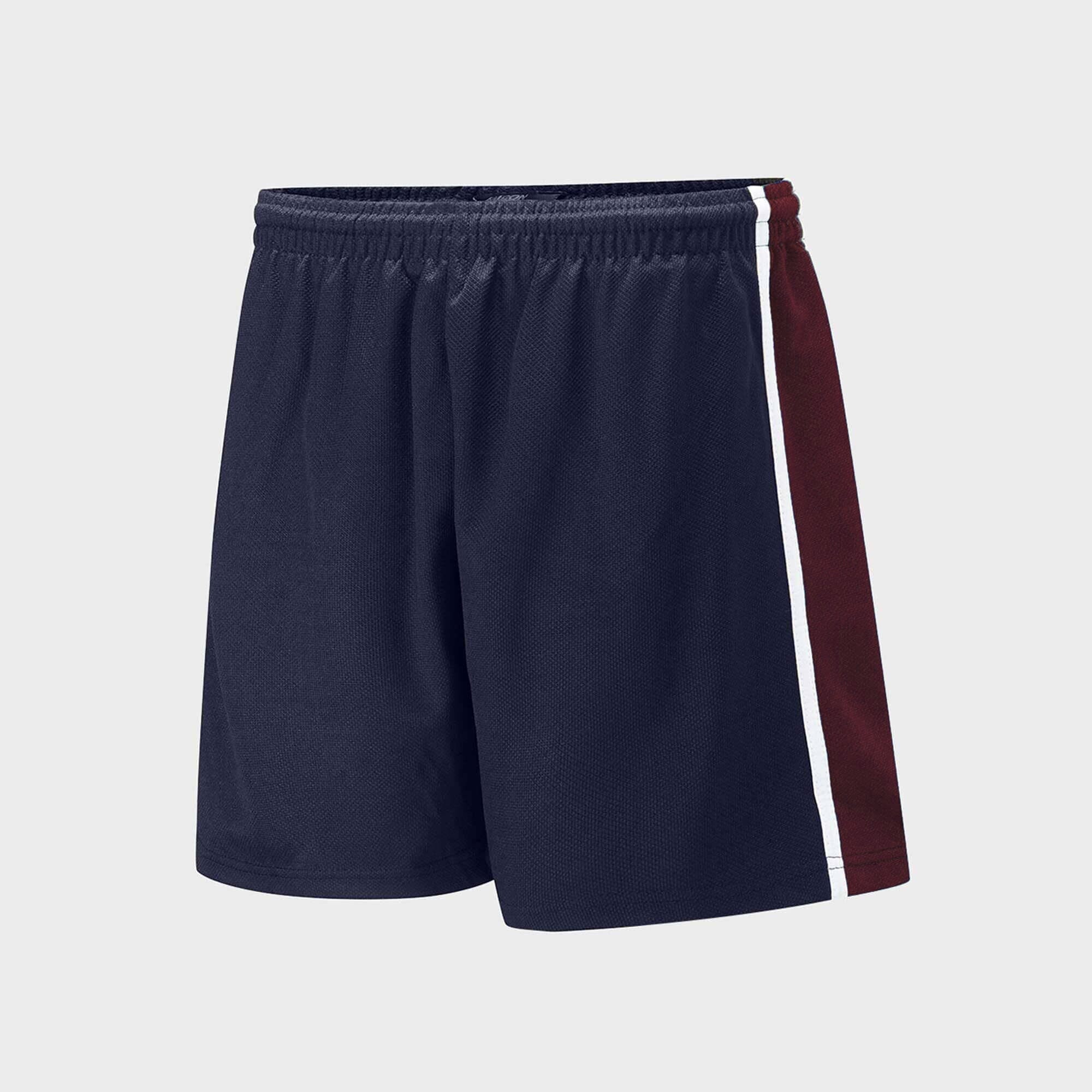 Falcon Men's Contrast panel Minor Fault Shorts Minor Fault HAS Apparel Navy & Maroon 2XS 