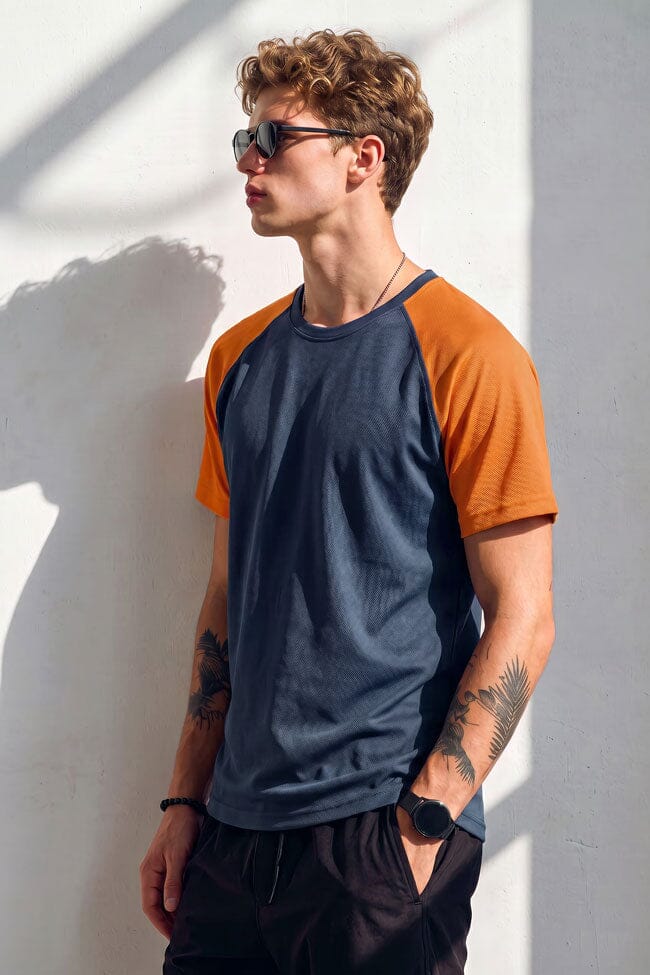 Navy & Orange