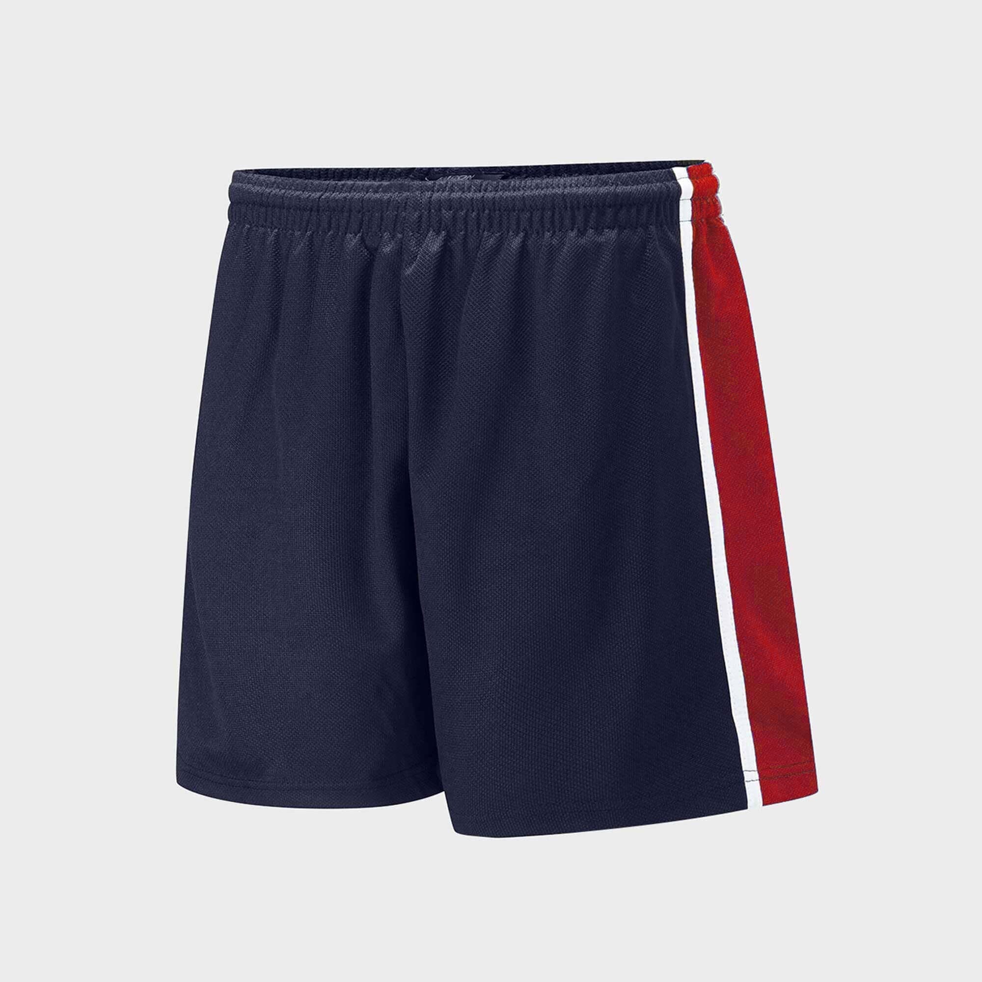Falcon Men's Contrast panel Minor Fault Shorts Minor Fault HAS Apparel Navy & Red 2XS 