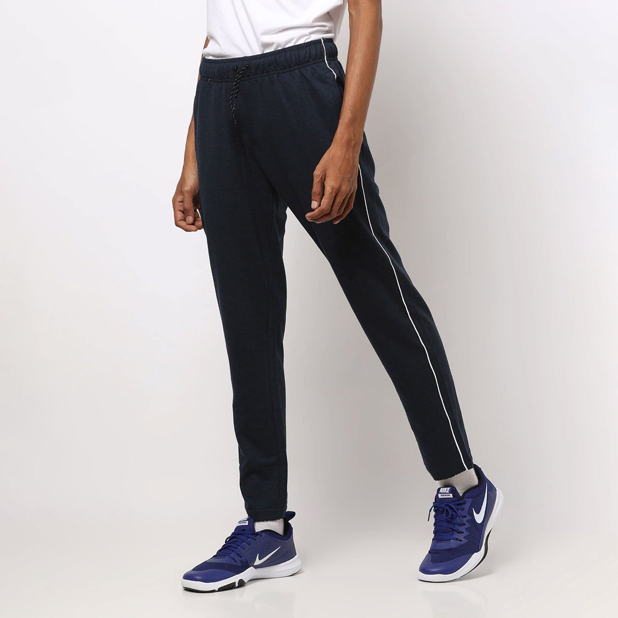 MAX 21 Men's Piping Design Fleece Trousers Men's Trousers SZK Navy S 