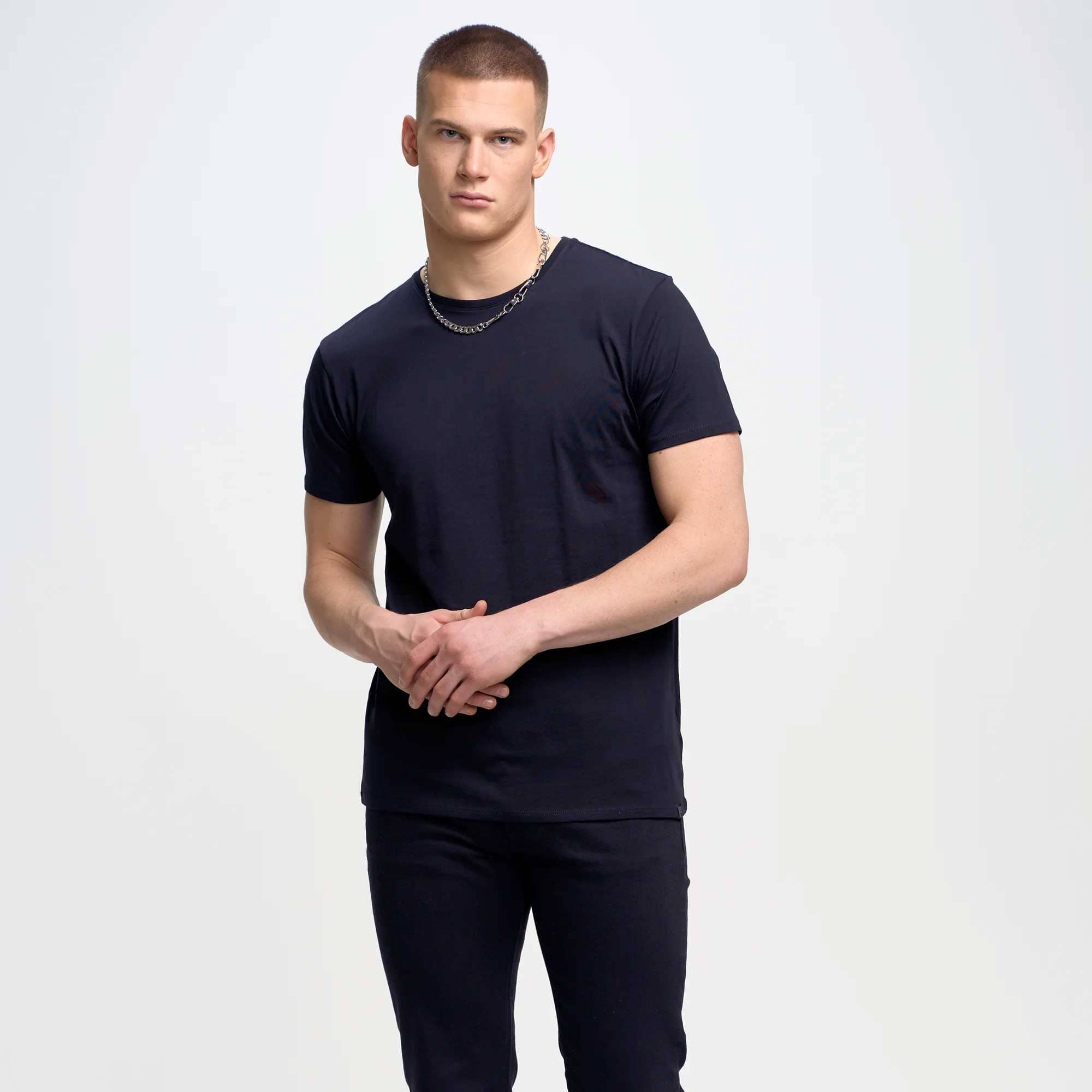 Bigdo Men's Crew Neck Tee Shirt Men's Tee Shirt Image Navy 2XL 