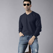Polo Republica Men's V-Neck Minor Fault Sweat Shirt Men's Sweat Shirt Polo Republica Navy S 