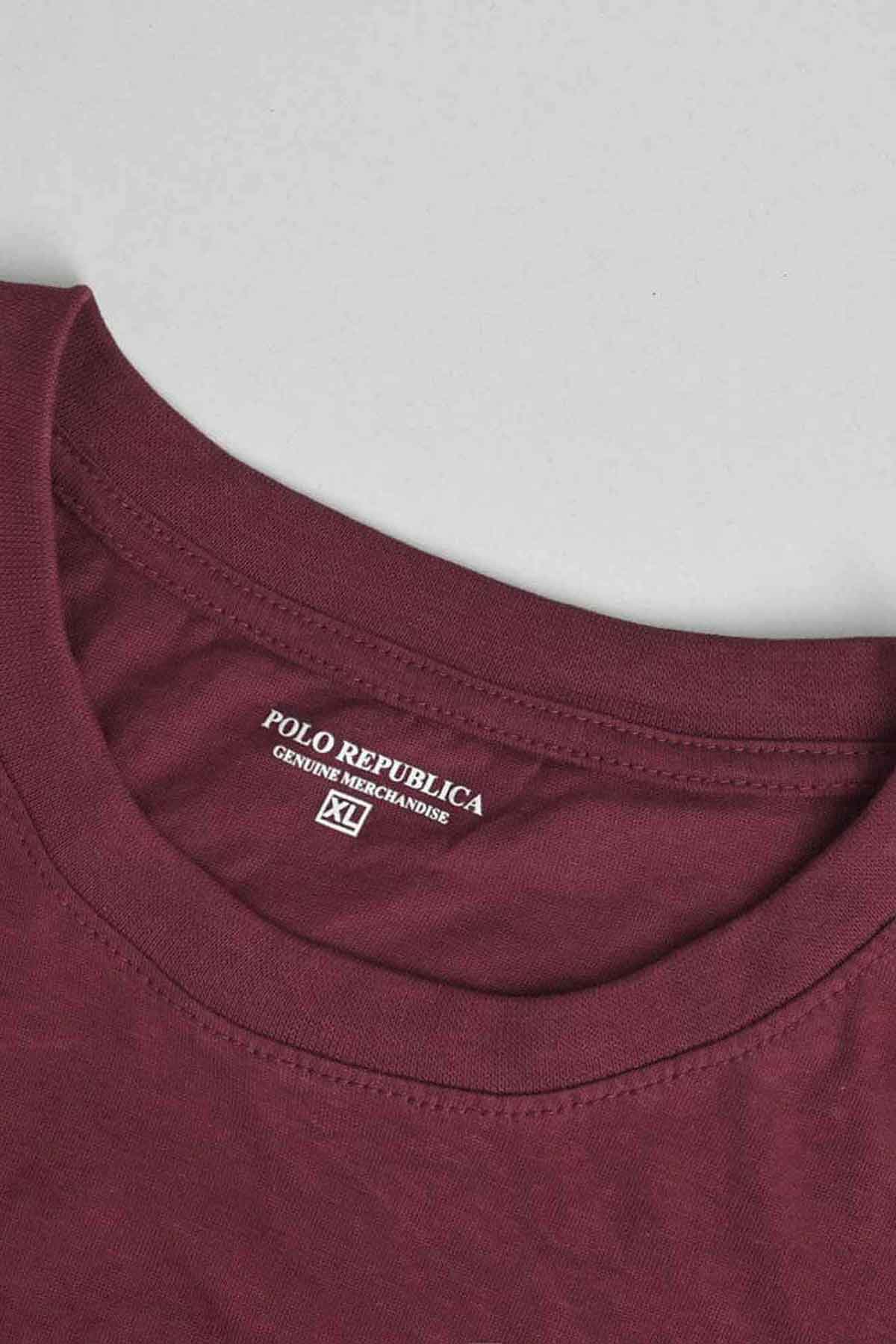 Polo Republica Men's Logo Embroidered Crew Neck Tee Shirt