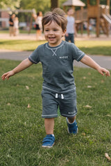 Kid's Contrast Stitch Twin Set