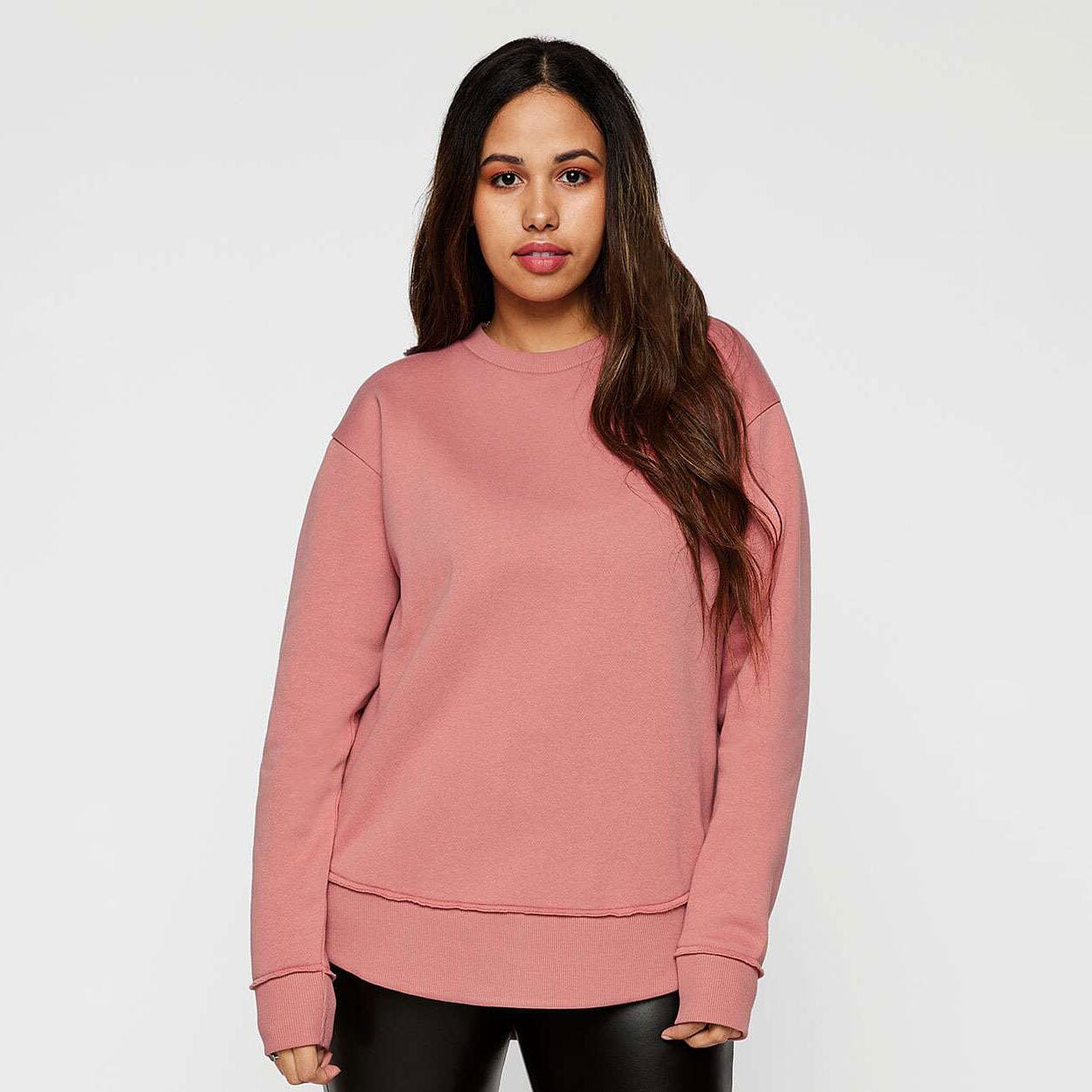 LAT Women's Fleece Sweat Shirt Women's Sweat Shirt SNR Tea Pink S 