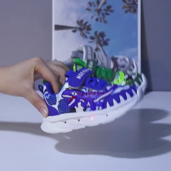 Kid's Dino LED Light-Up Sneakers