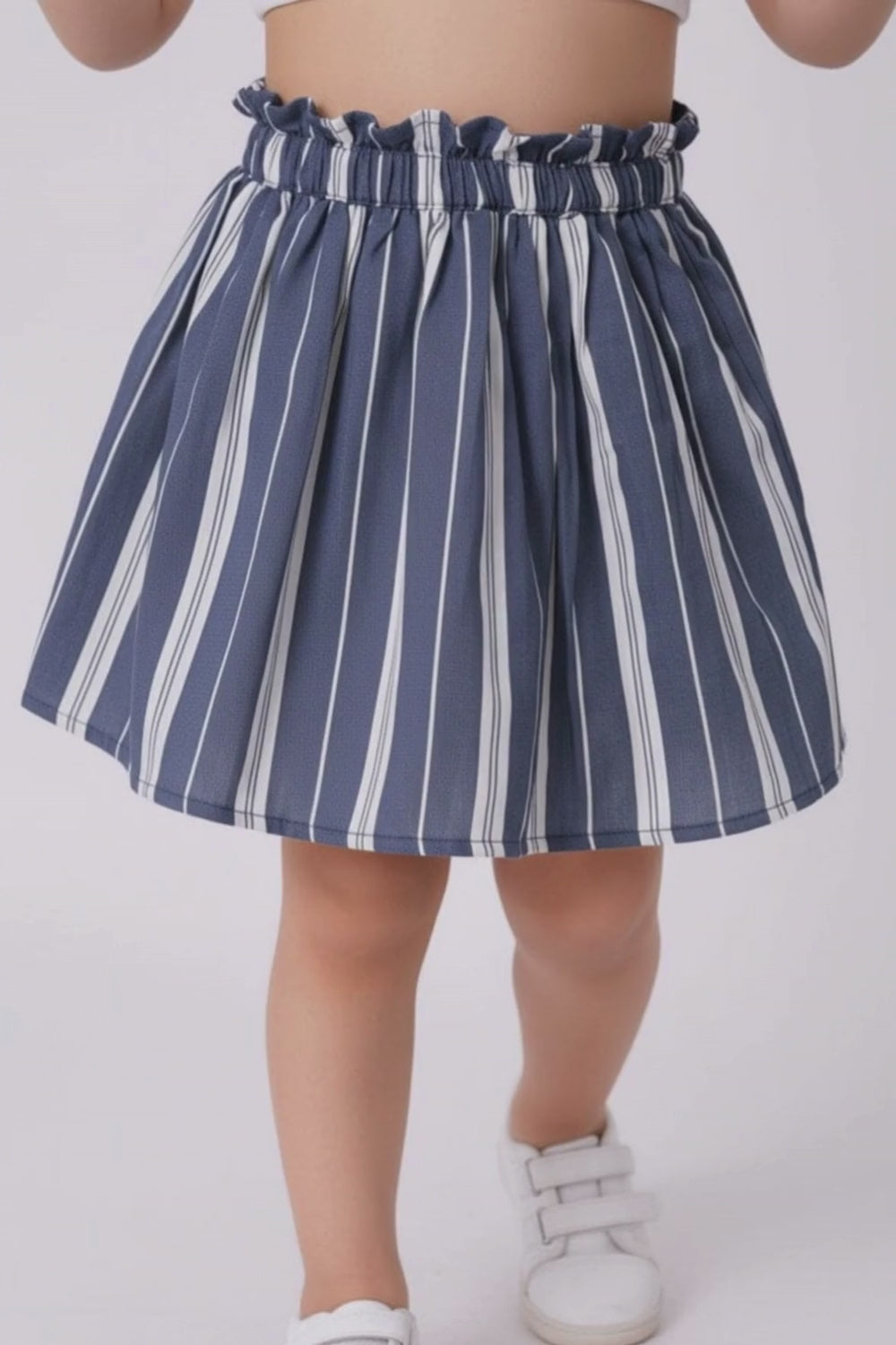 Girl's Under Layer Striped Skirt