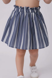 Girl's Under Layer Striped Skirt