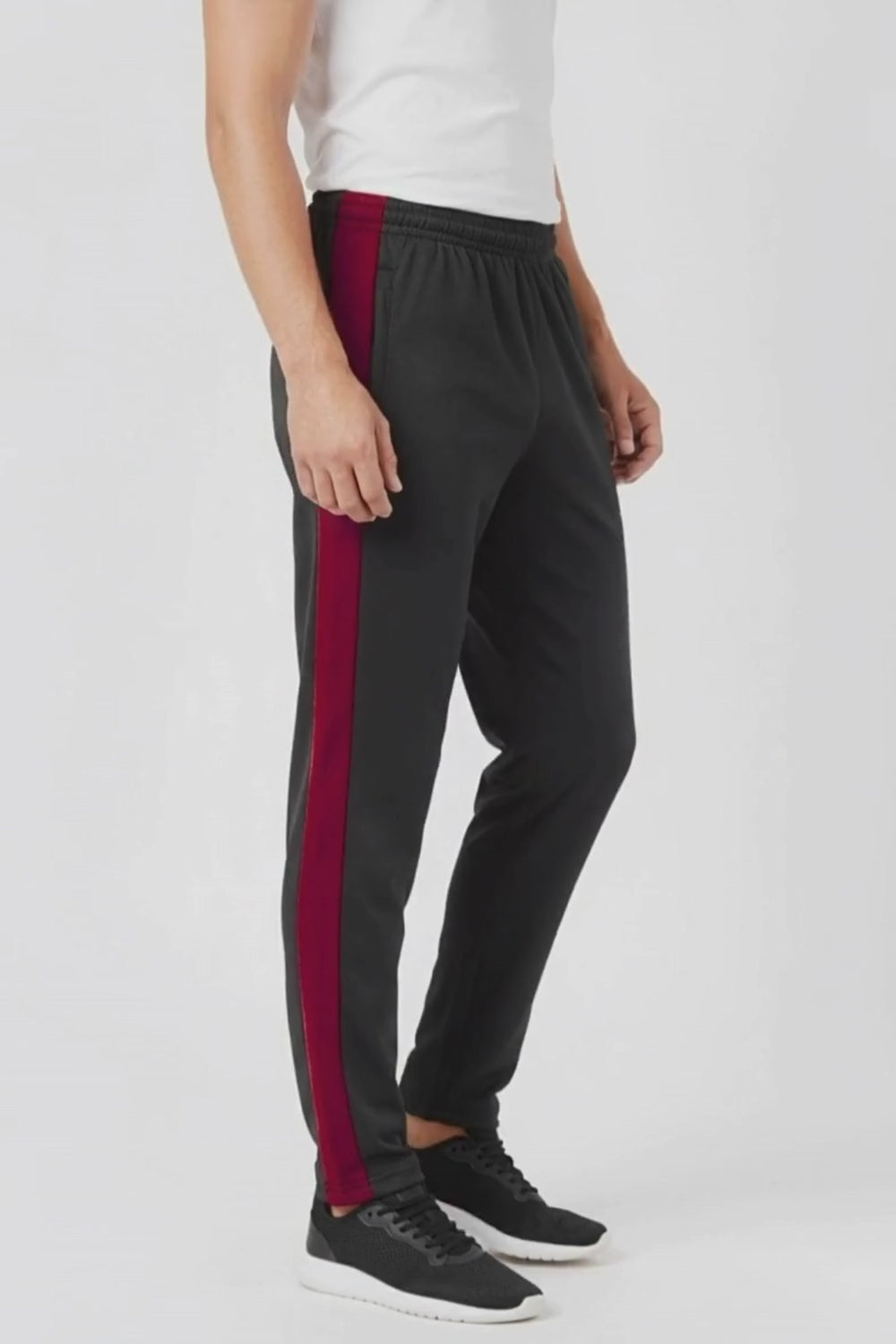 Men's Contrast Panel Slim Fit Activewear Trousers