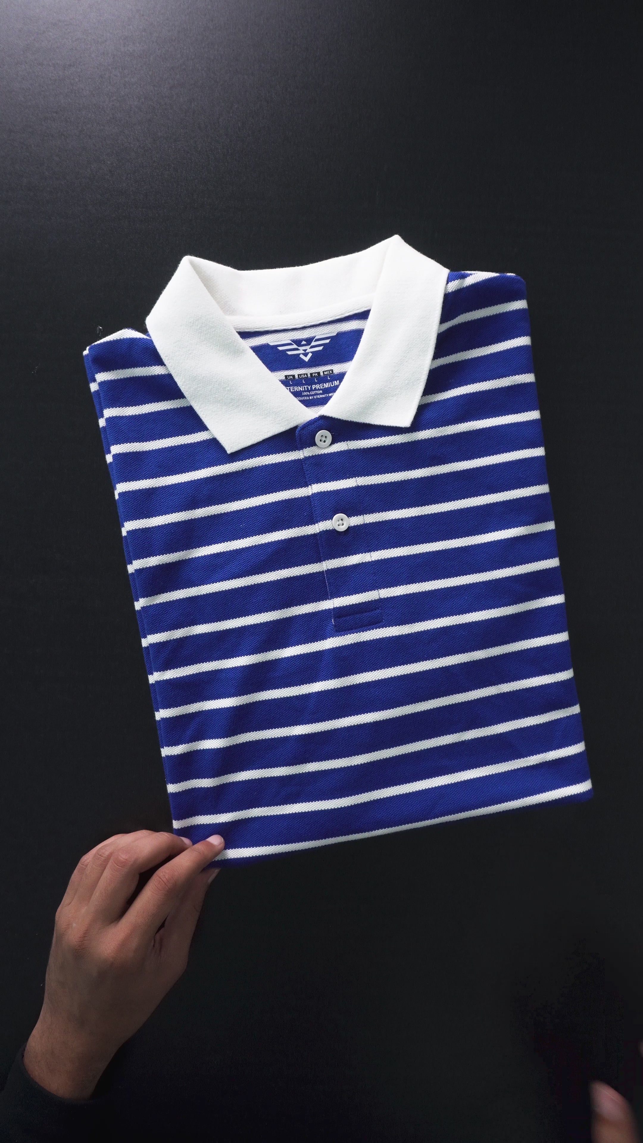 Eternity Men's Yarn Dyed Striped Polo Shirt