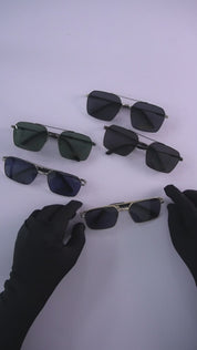 Unisex Square Navigator Sunglasses