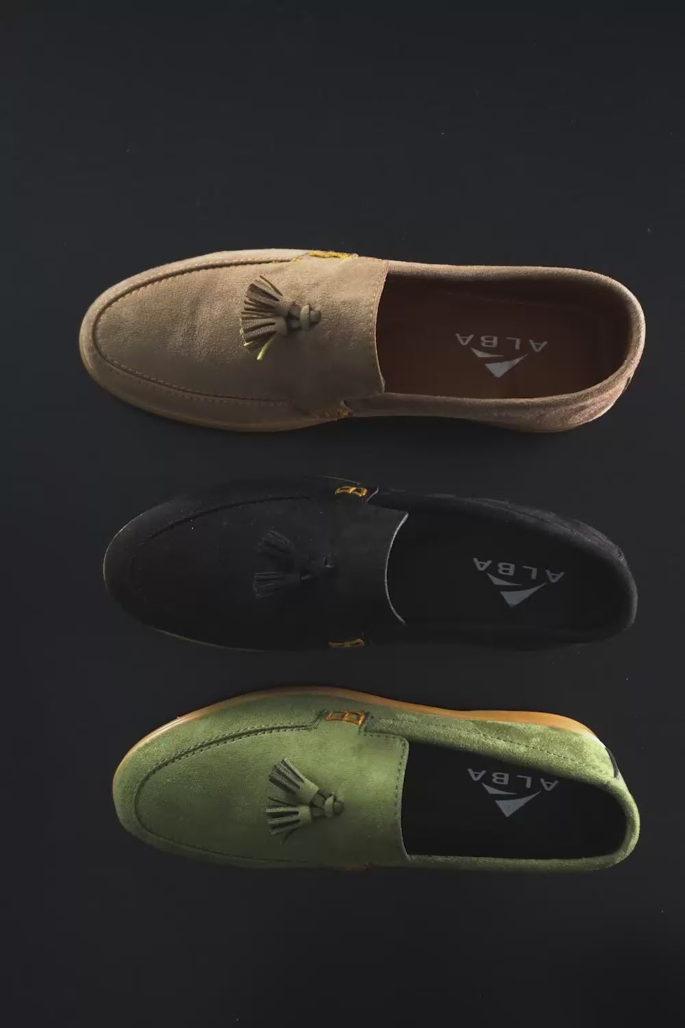 Alba Men's Suede Tassel Loafers
