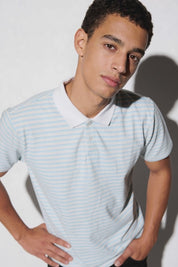 Eternity Premium Men's Contrast Collar Striped Polo Shirt