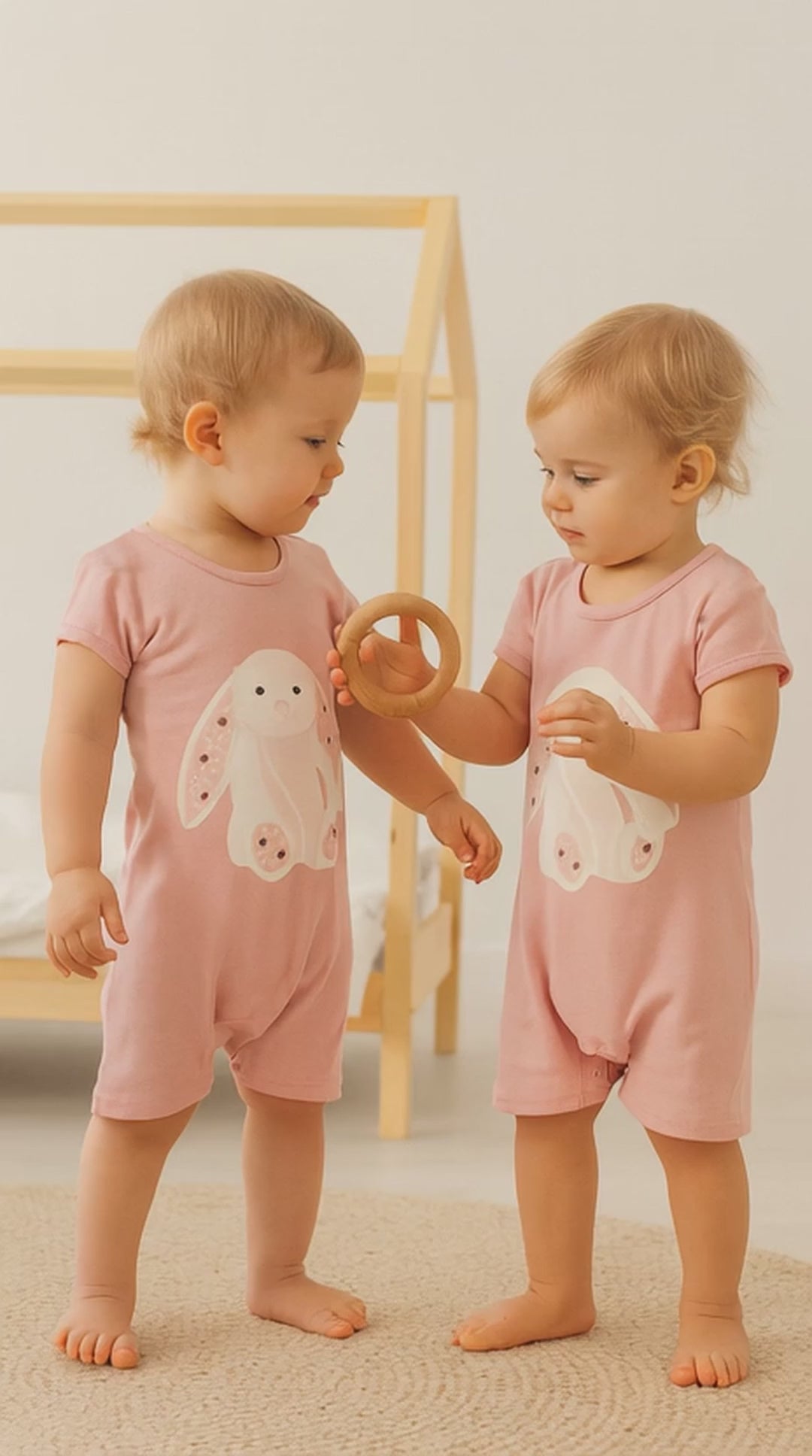 Polo Republica Girl's Strawberry Bunny Romper