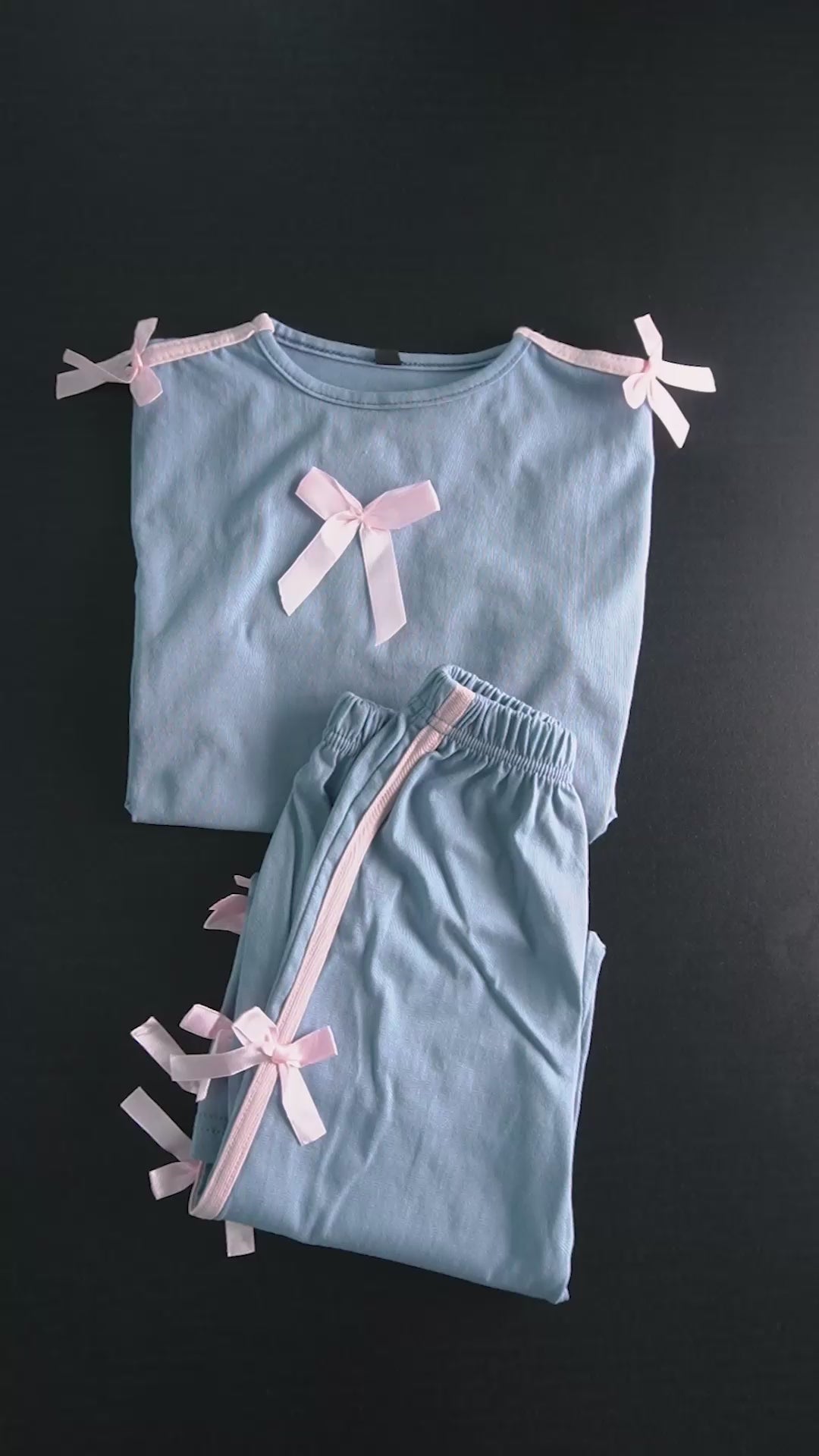 Girl's Striped Bow Co-Ord Set