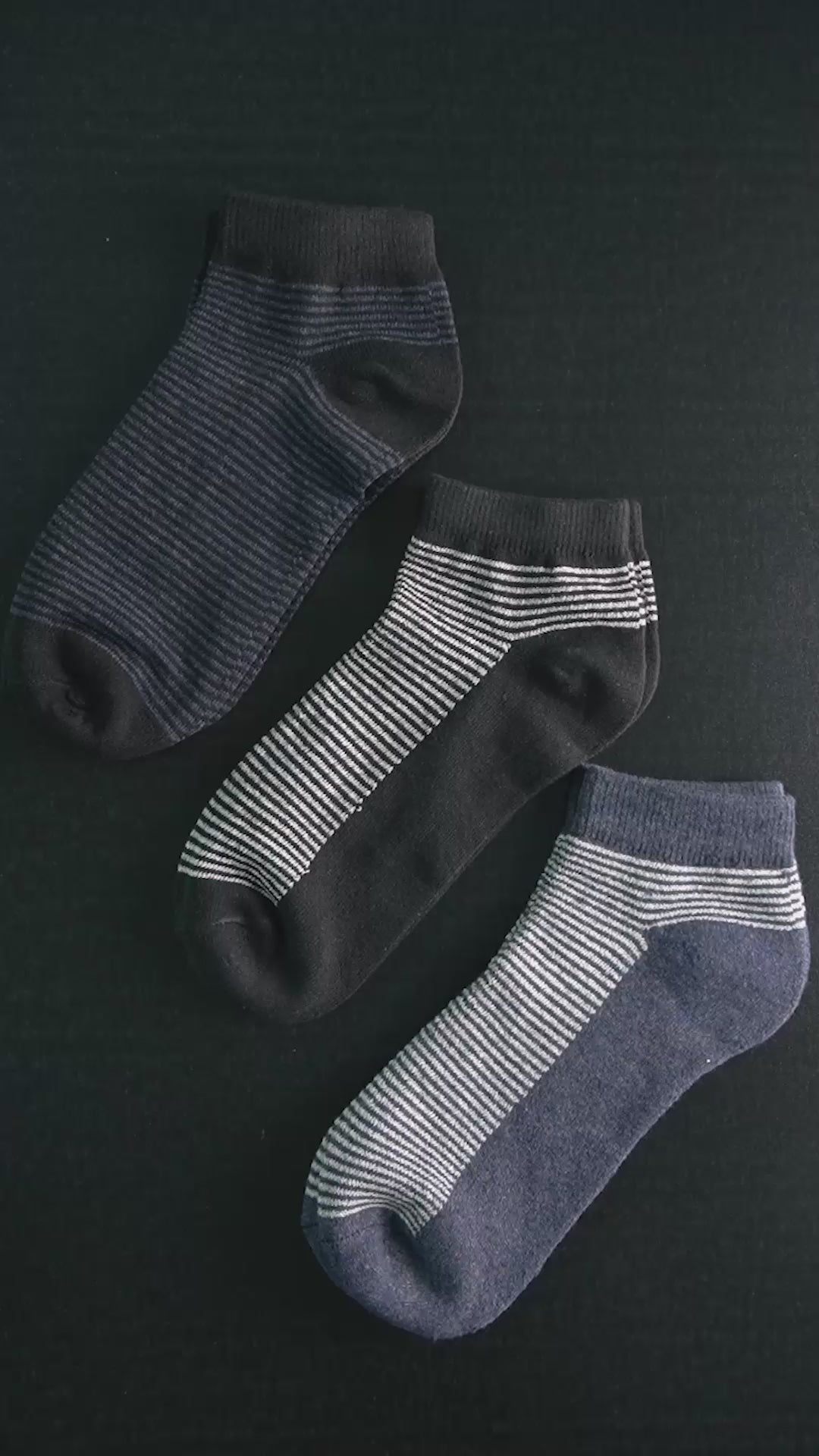 Men's Thin Striped Ankle Socks