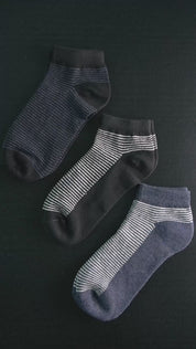 Men's Thin Striped Ankle Socks