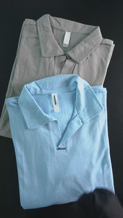 Men's Rib Johnny Collar Polo Shirt