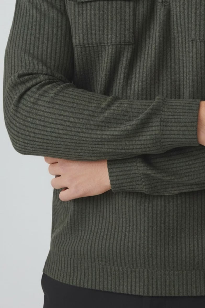 Jay Cee Men's Double Pocket Zipper Polo Shirt