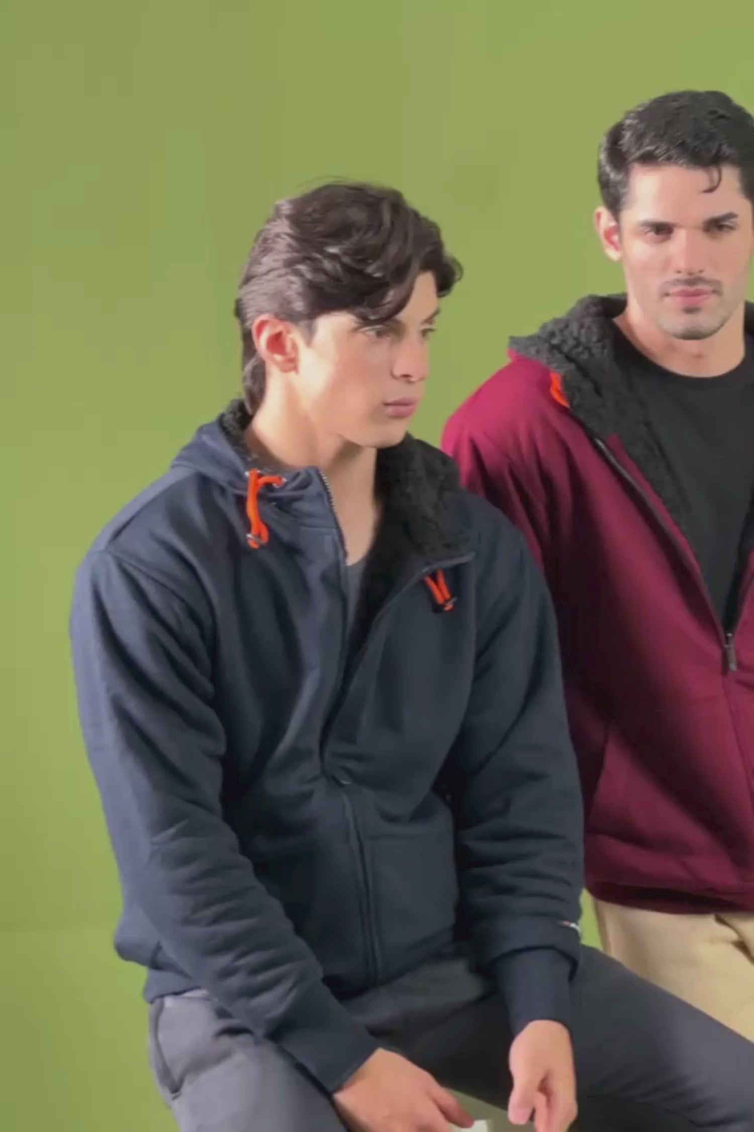 Axinite Men's AX19 Fleece Zipper Hoodie