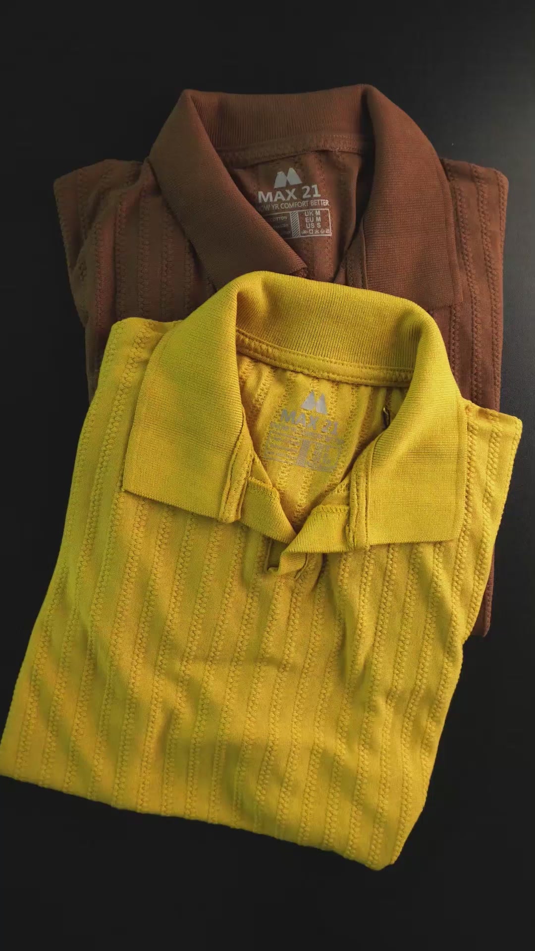 Max 21 Men's Popcorn Pique Johnny Collar Polo Shirt