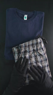 Navy & Brown