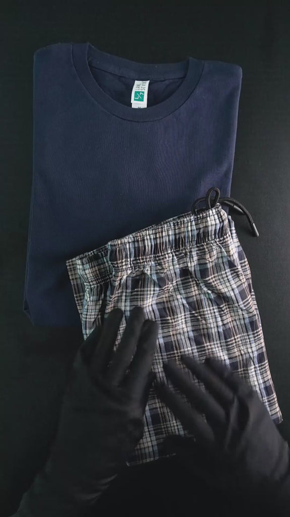 Navy & Brown